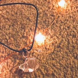 Wire wrapped stone necklace